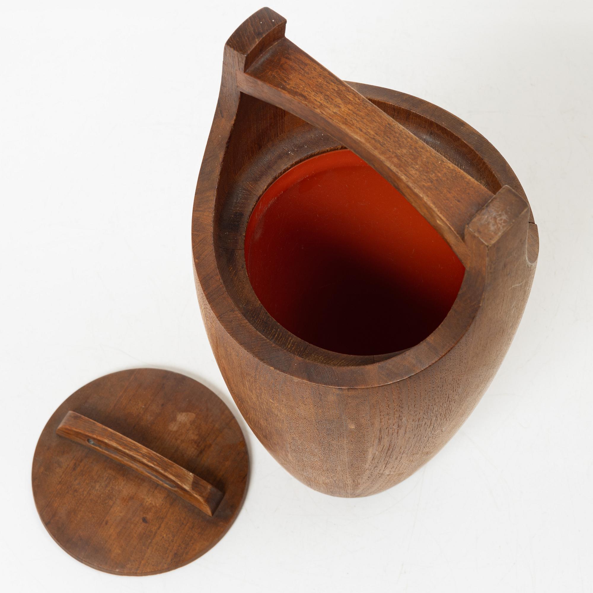 Jens Quistgaard, a 'Congo' teak ice bucket, Denmark, 1960's.