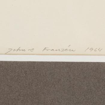 JOHN-E FRANZÉN, graphite on paper, signed John E Franzén and dated 1964.