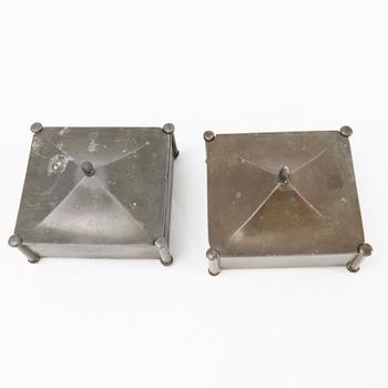 Just Andersen, a pair of boxes, Denmark, first half of the 20th century.