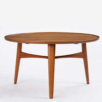Ejner Larsen & Aksel Bender Madsen, a circular teak table model "1804", cabinetmaker Willy Beck, Copenhagen, 1950s.