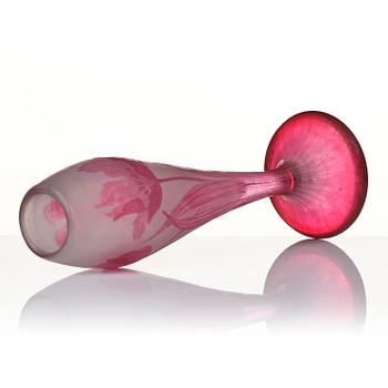 Karl Lindeberg, An Art Nouveau cameo glass vase, Kosta, model 173, circa 1900.