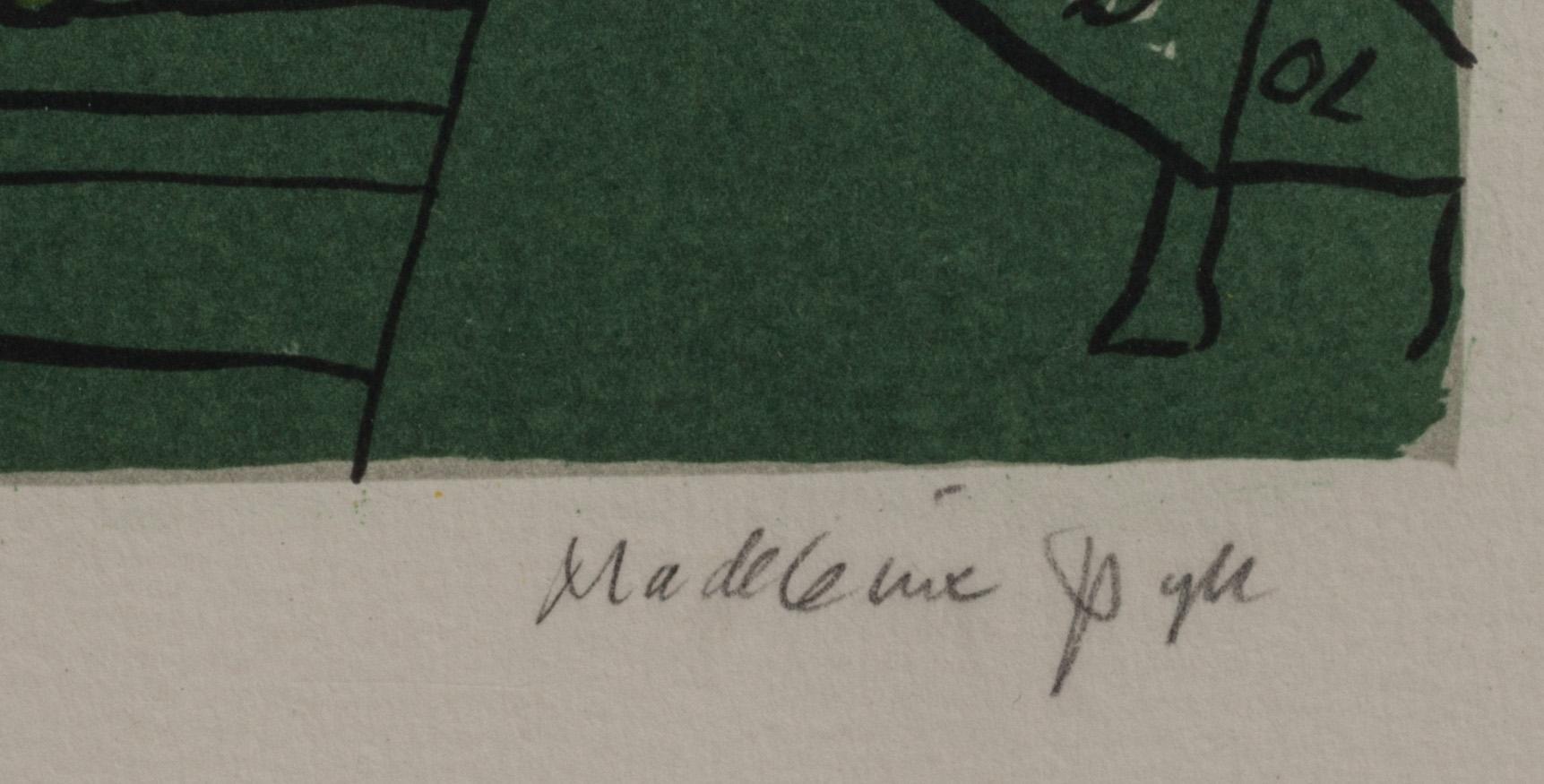 MADELEINE PYK, färglitografi. Signerad och nr. 3/200.