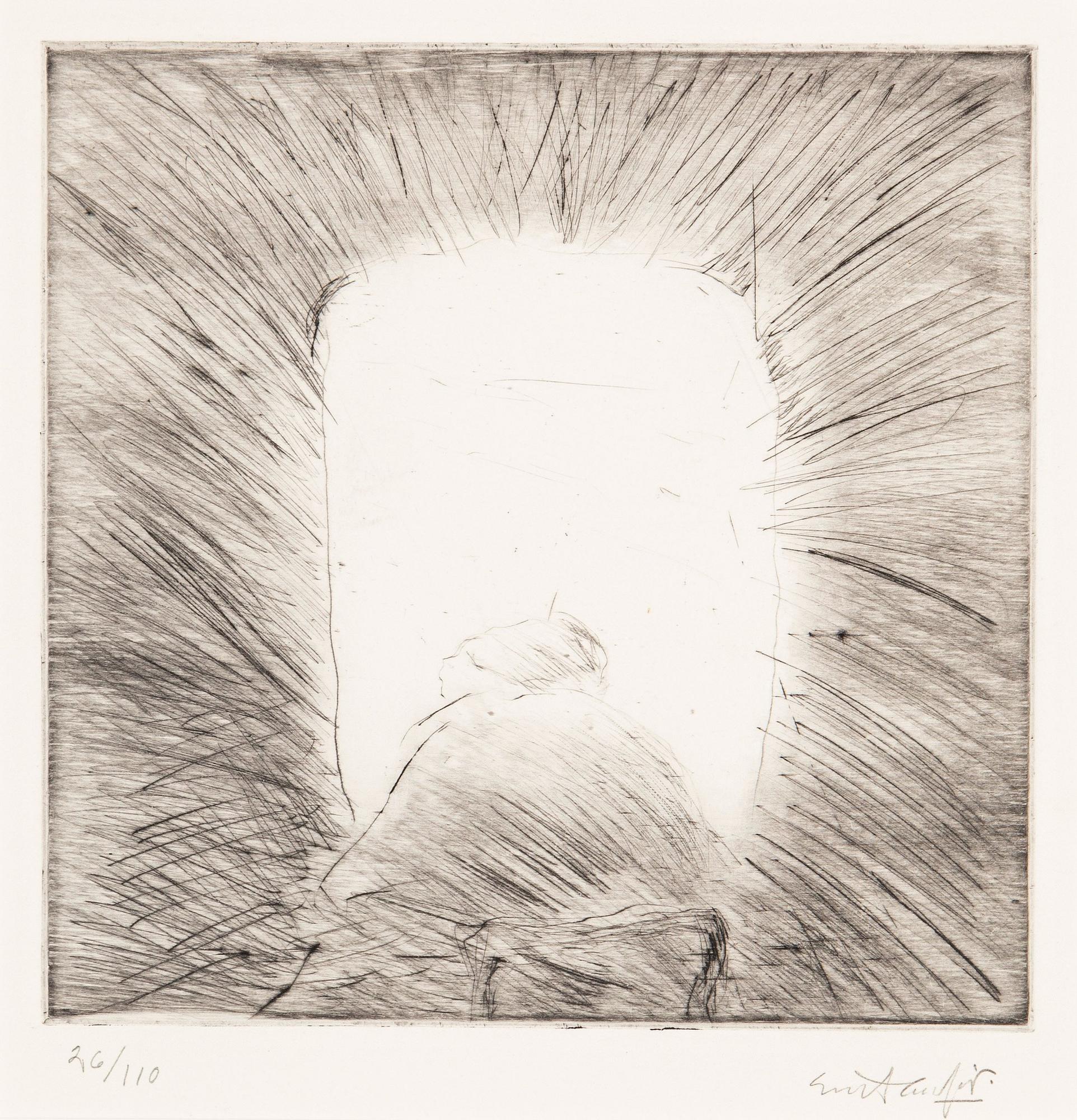 Evert Lundquist, "Vid fönstret (Genom porten)".