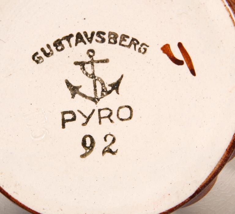 KRYDDBURKSUPPSÄTTNING, 14 delar, porslin "Pyro" Wilhelm Kåge Gustavsberg.