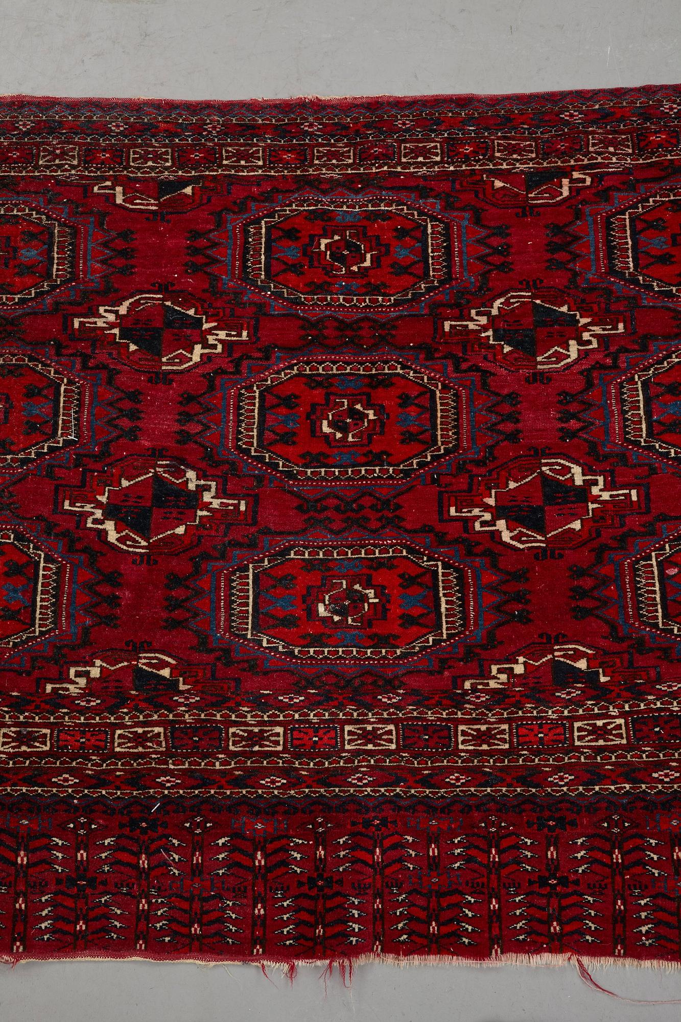 Matto/a bag, an antique Tekke chuval, Turkmen, ca  80-85 x 146-157 cm.