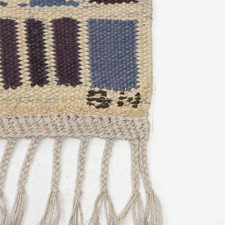 Barbro Nilsson, a runner, 'Salerno blå', flat weave, c. 419 x 122 cm, signed AB MMF.