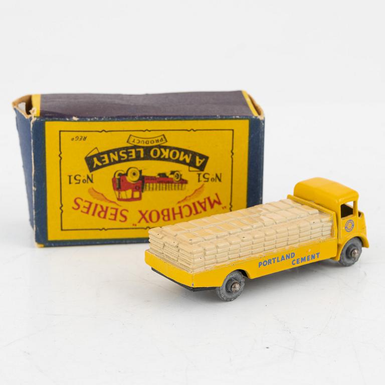 Twelv toy cars, mostly Lesney, England, second half of the 20th century.