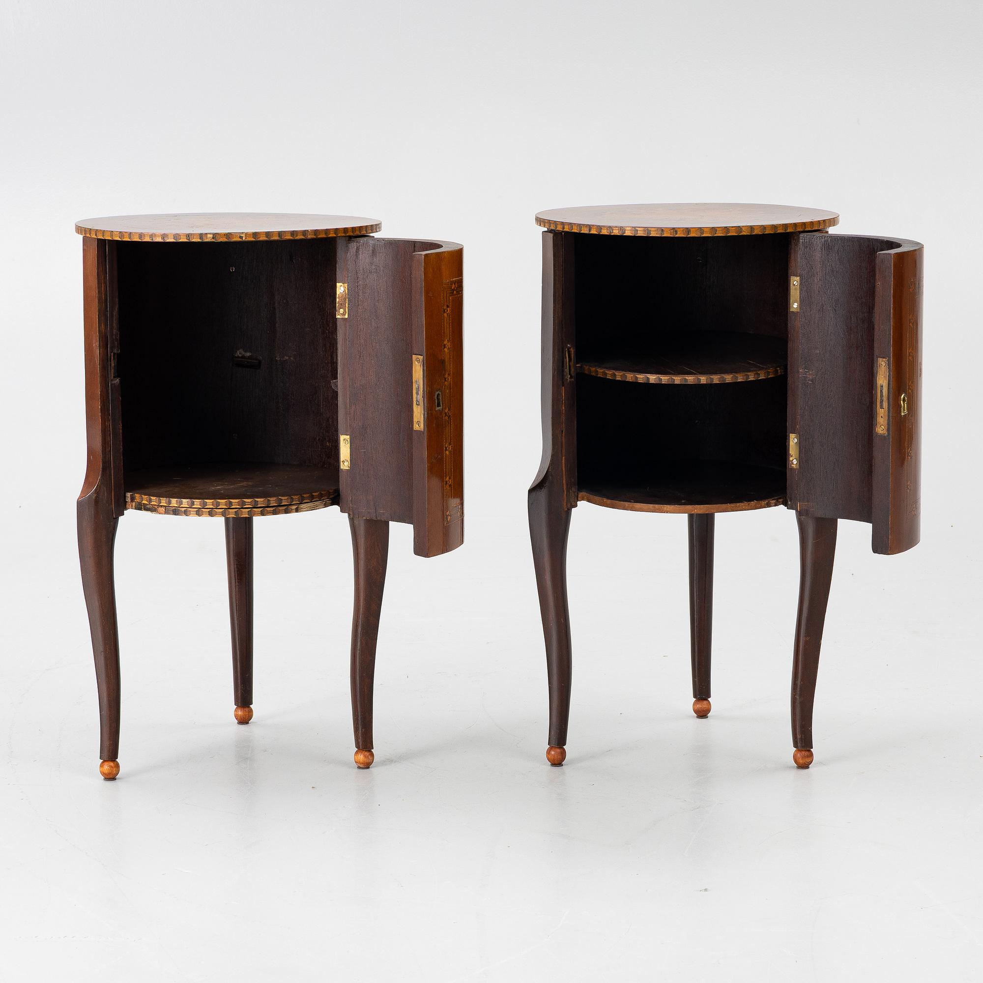 Cabinets, a pair, Louis XVI style, 20th century.