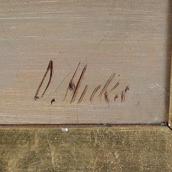 OKÄND KONSTNÄR, olja på duk, signerad D Hicks, Storbritannien, 1800-tal.