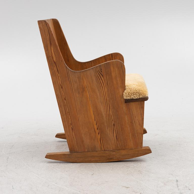 Axel Einar Hjorth, a "Lovö" rocking chair, Nordiska Kompaniet, Sweden, 1930's.