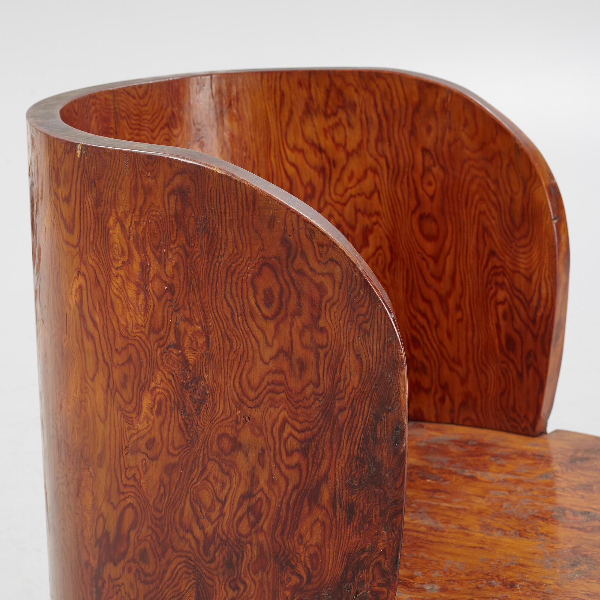 A pine chair, first half of the 20th Century.