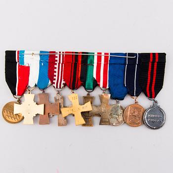 Set of Finnish medals, mid-/latter half of 20th Century.