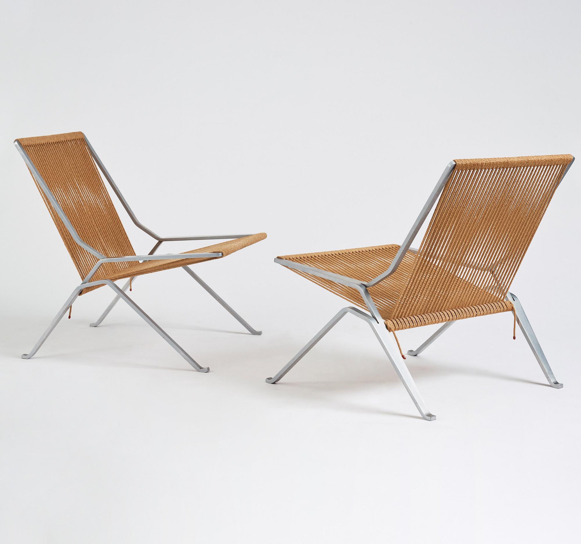 Poul Kjaerholm, a pair of 'PK 25' easy chairs, 'The Element Chair', edition E Kold Christensen, Denmark ca 1962.