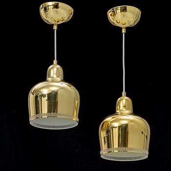 Alvar Aalto, a pair of model 'A330S' ceiling lights, Artek.