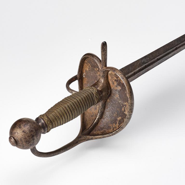 A Swedish cavalry troopers sword from around the year 1700.