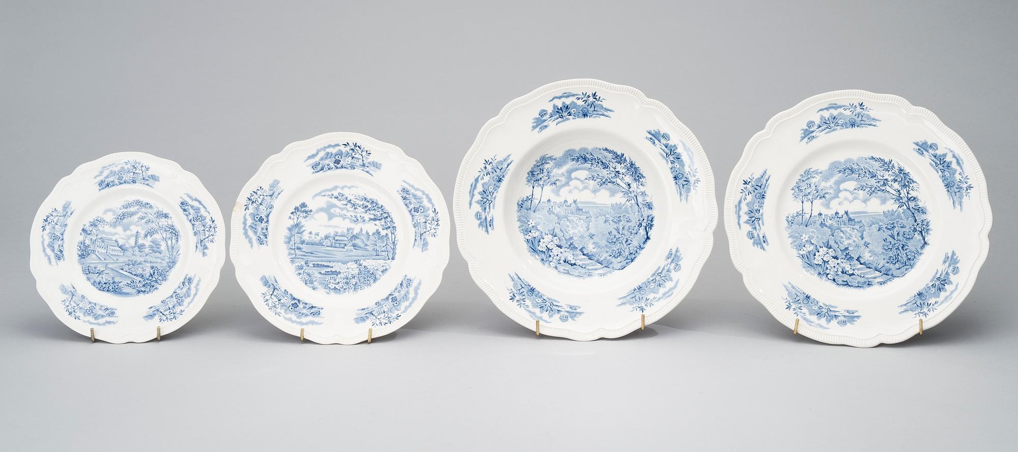 MATSERVIS, 74 delar, porslin, "English Gardens", Johnson Brothers, England 1900-första hälft.