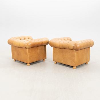 Sofa group 3 pcs Chesterfield model, late 20th century.