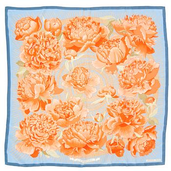 835. HERMÈS, scarf, "Les Pivoines".