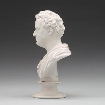 SKULPTURBYST, parian. Kunglig dansk, 1800-tal.