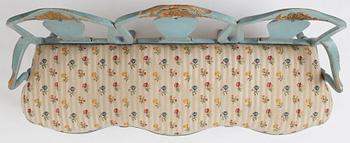 A Swedish Rococo sofa, second part of the 18th century.
