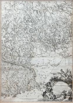 330. A MAP. Charta öfver Heinola Höfdingedömme. Eric af Wetterstedt, C. Beckman, Stockholm 1793.