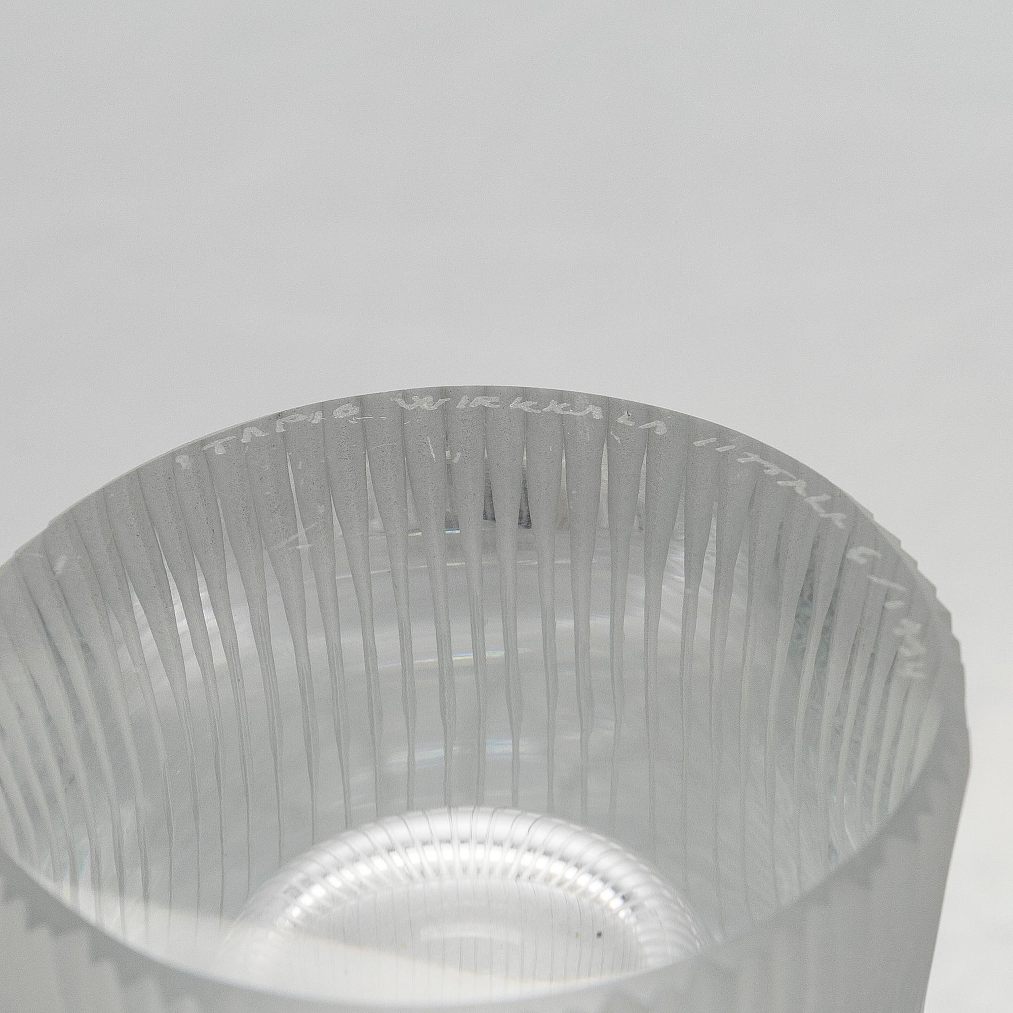 Tapio Wirkkala, maljakko, "Kantarelli", signeerattu Tapio Wirkkala, Iittala 6 / 1994.