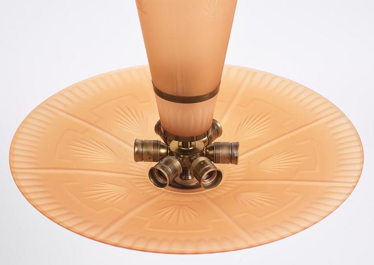 Harald Notini, a ceiling lamp, model "6544", Arvid Böhlmarks Lampfabrik, Sweden 1930s.