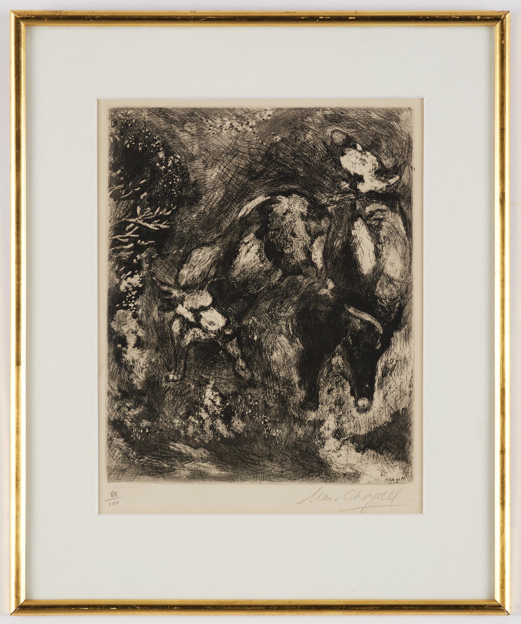 Marc Chagall, "Les deux taureaux et une grenouille".