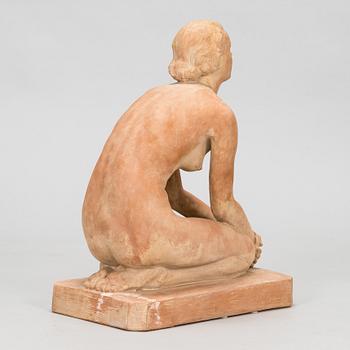 Uknown artist, a terrracotta sculpure, signed J. Brouardel.