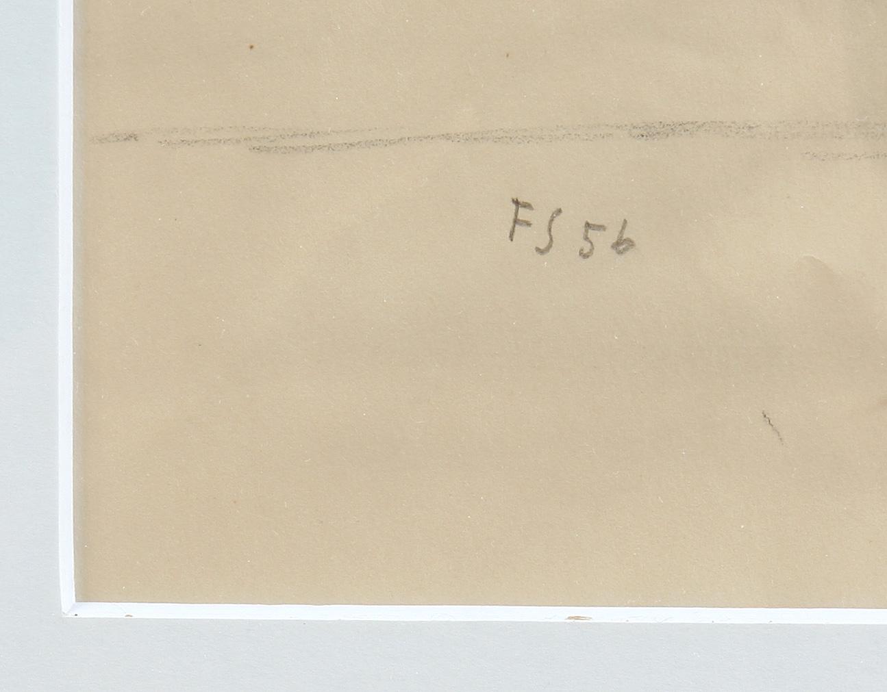 FRITZ SJÖSTRÖM, teckning, monogramsign och dat 56.