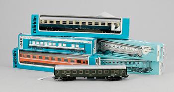 Märklin · PARTI VAGNAR, 6 st, Märklin, 1900-talets andra hälft.