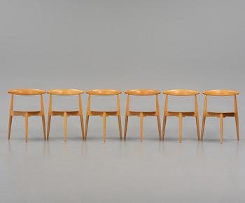Hans J. Wegner, matgrupp, sju delar, "Hjerte-set", Fritz Hansen, Danmark, 1965.