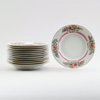 SOPPTALLRIKAR, 12 st, porslin, sannolikt Samson, Frankrike.