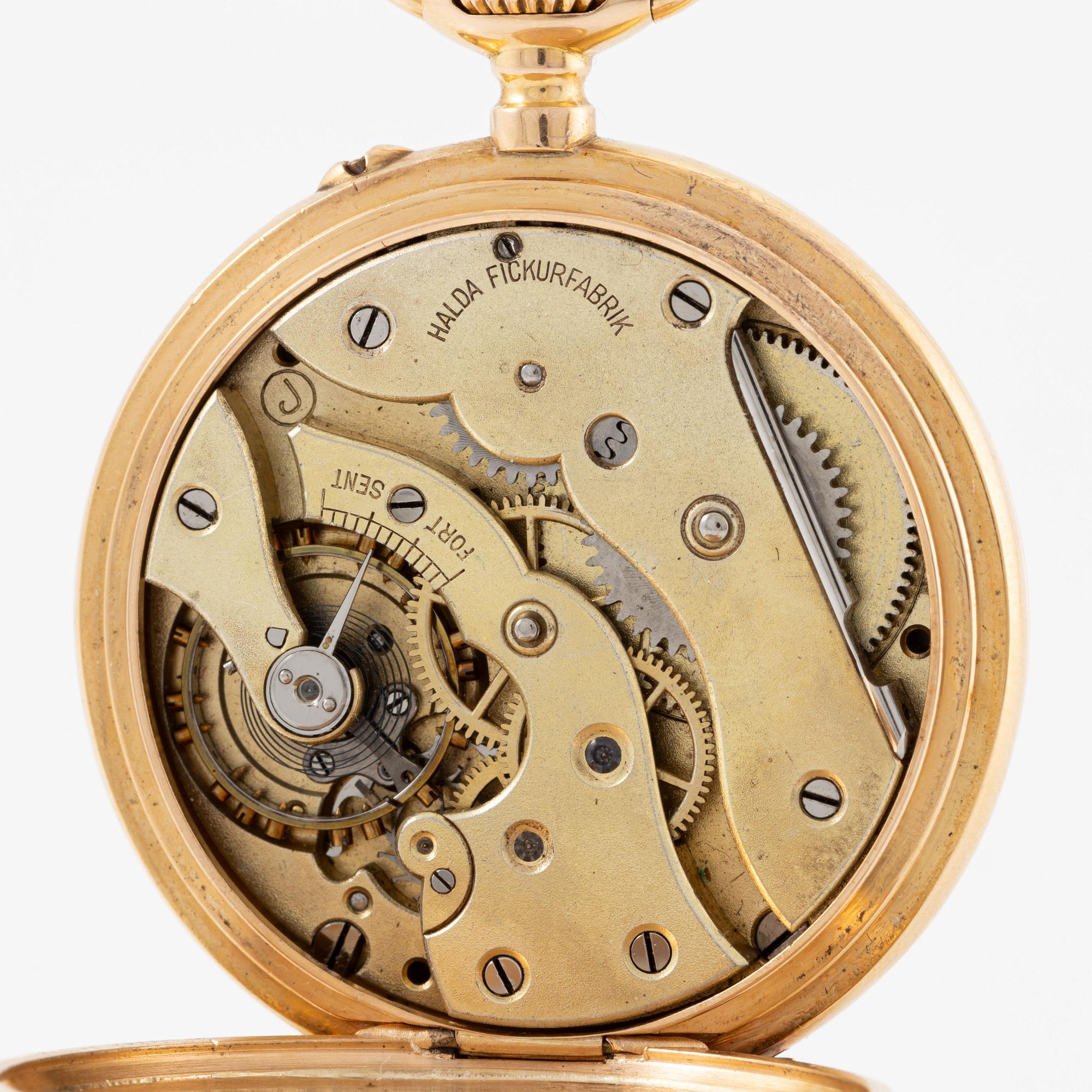 Halda, pocket watch, 40 mm.