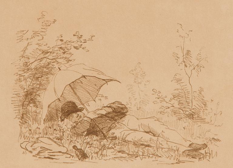 Fredrik Ahlstedt, Lepäävä mies.