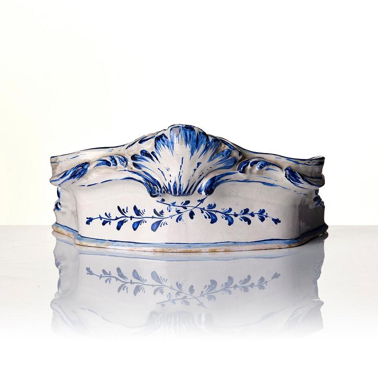 Skrivställ, fajans, Rörstrand (omärkt), Rokoko, 1700-tal.