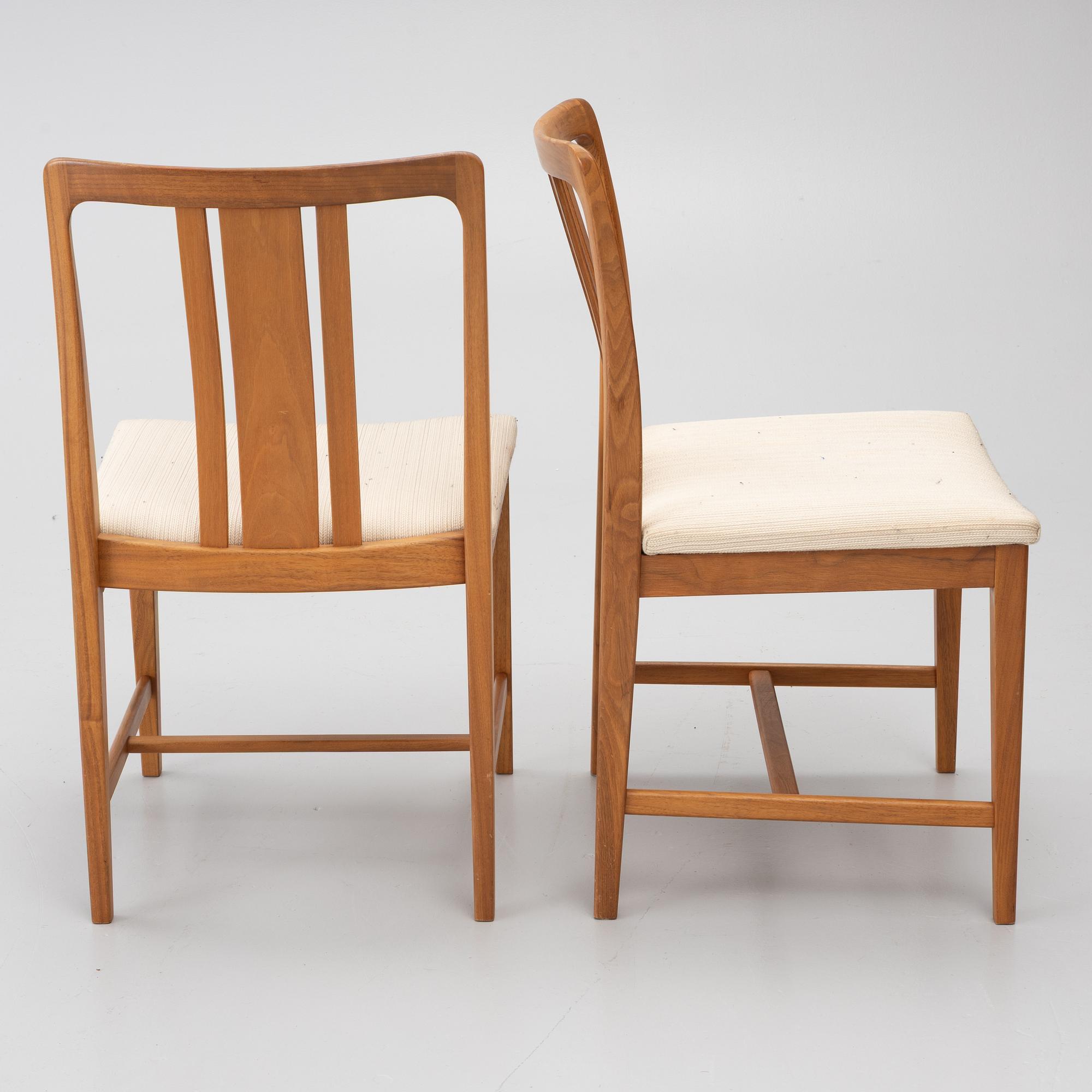 Stolar, 6 st, AB Linde Nilsson Lammhult, 1900-talets andra hälft.