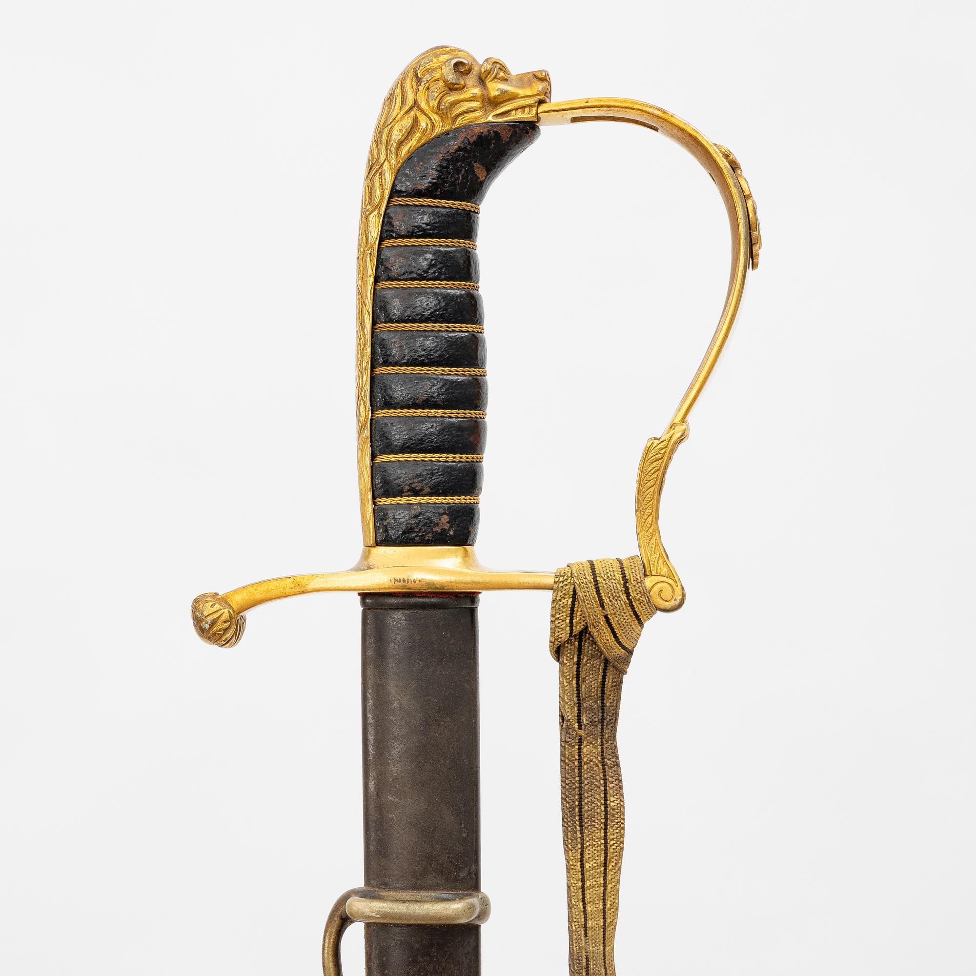 Sabel, svensk, m/1899 för officer, med balja.