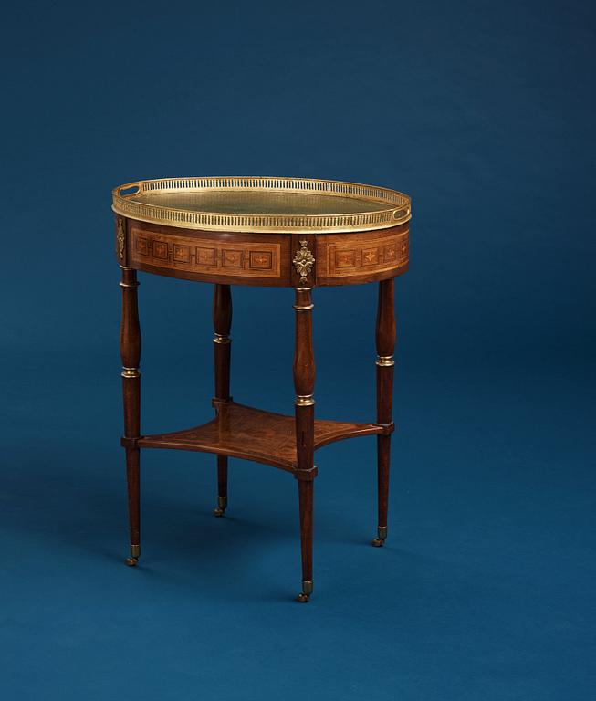 A Gustavian marquetry and gilt-brass mounted tray-table by G. Iwersson (master 1778-1813).