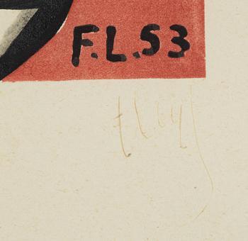 Fernand Léger, efter, färglitografi, 1953, signerad  191/285.