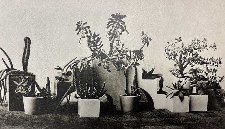 Wilhelm Kåge, kaktusställ, "Puzzle", modell 975/9, Gustavsberg, 1930-tal.