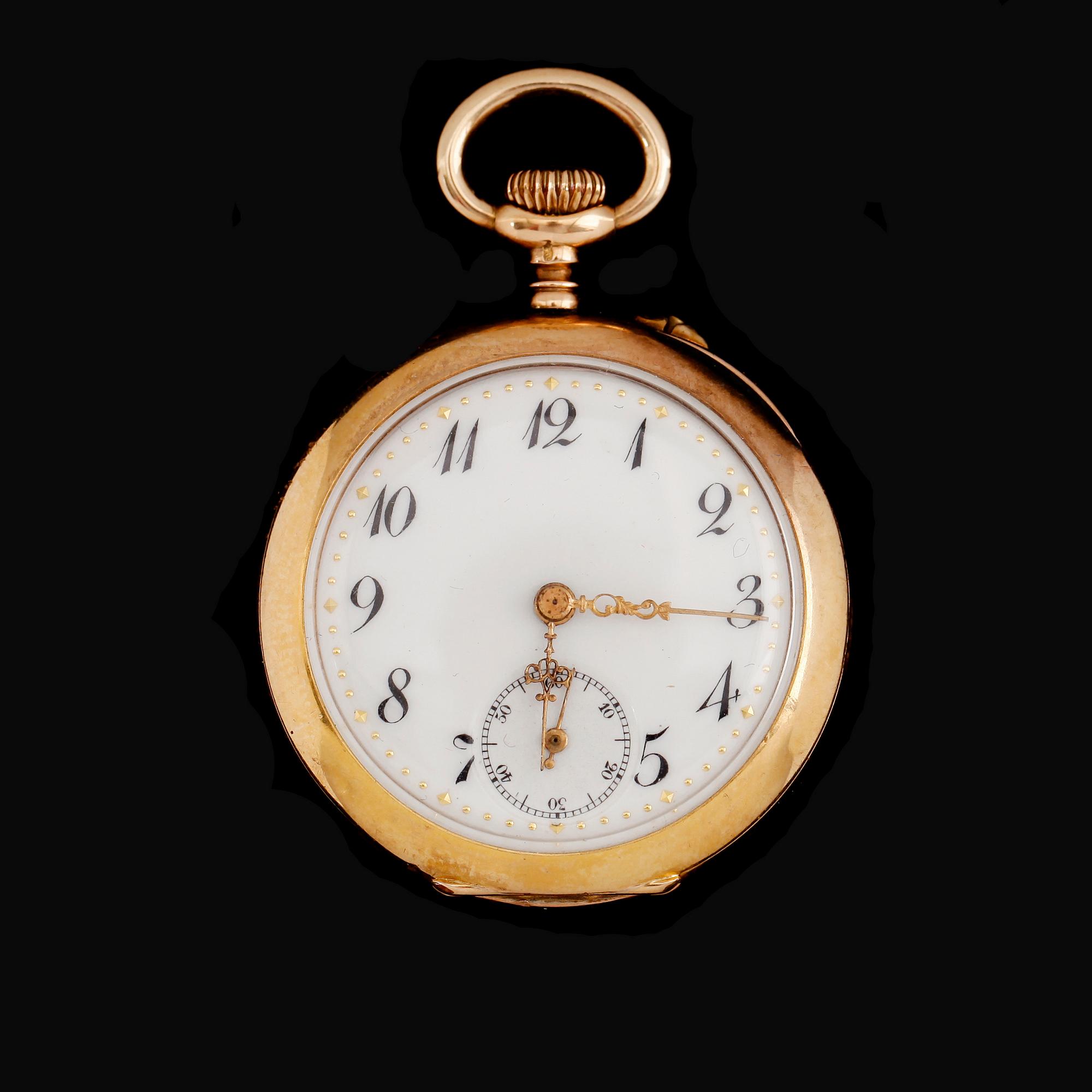 FICKUR, 18 k guld, 1900-talets första hälft.