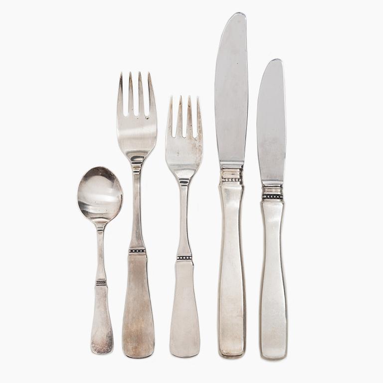 Eric Löfman, A Swedish silver cutlery set, "Uppsala", MEMA, Lidköping 1975-1994 (15 pieces).