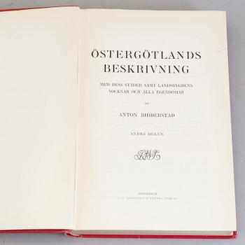 BÖCKER: Östergötlands Historia, Anton Ridderstad, 1914, 1917, 1918 och 1920, fyra volymer.