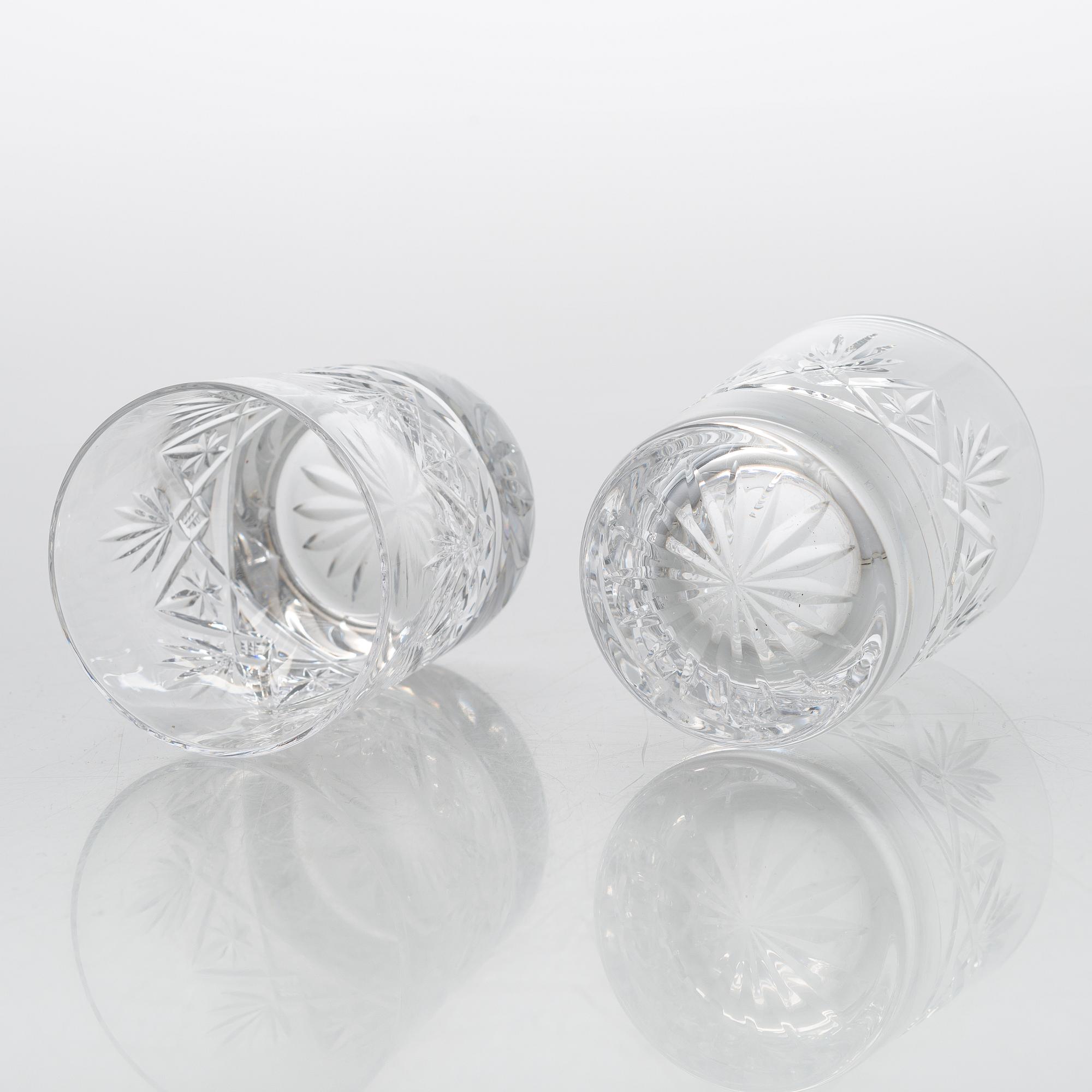 An 'Yrjö' crystal glassware set, 58 pieces, Riihimäen Lasi, Finland, latter half of the 20th century.