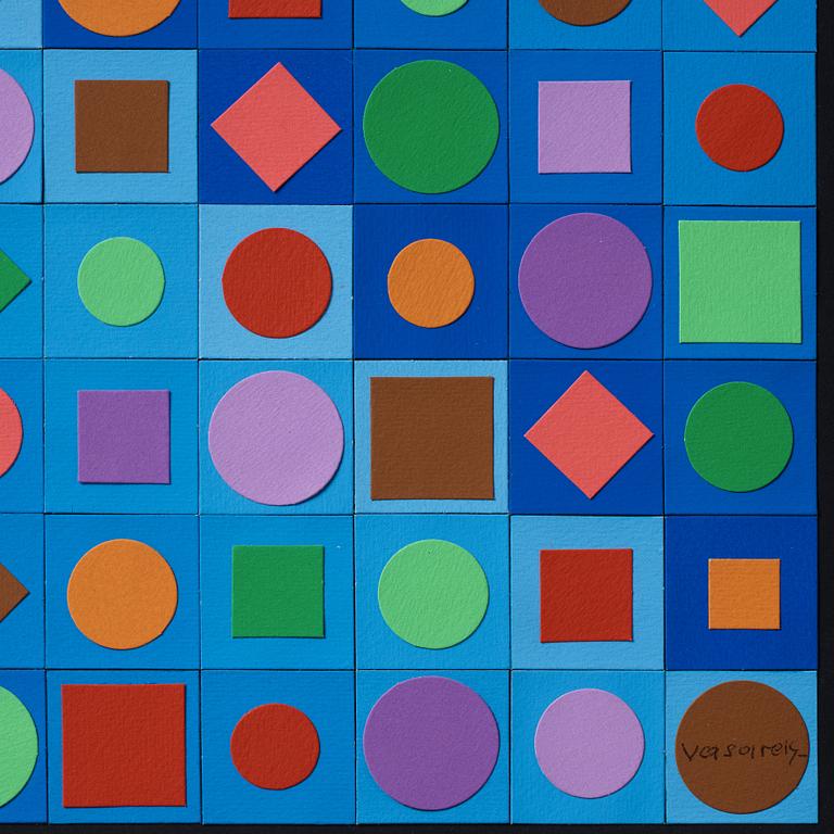 Victor Vasarely, "Pint Bleu - C".