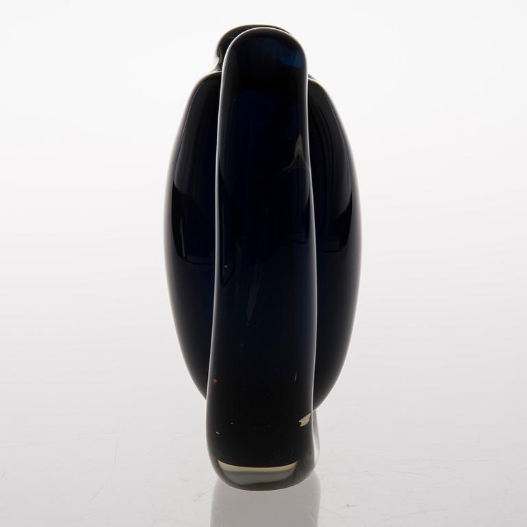 A Glass Vase, signed J. Niemi Nuutajärvi Notsjö -64.