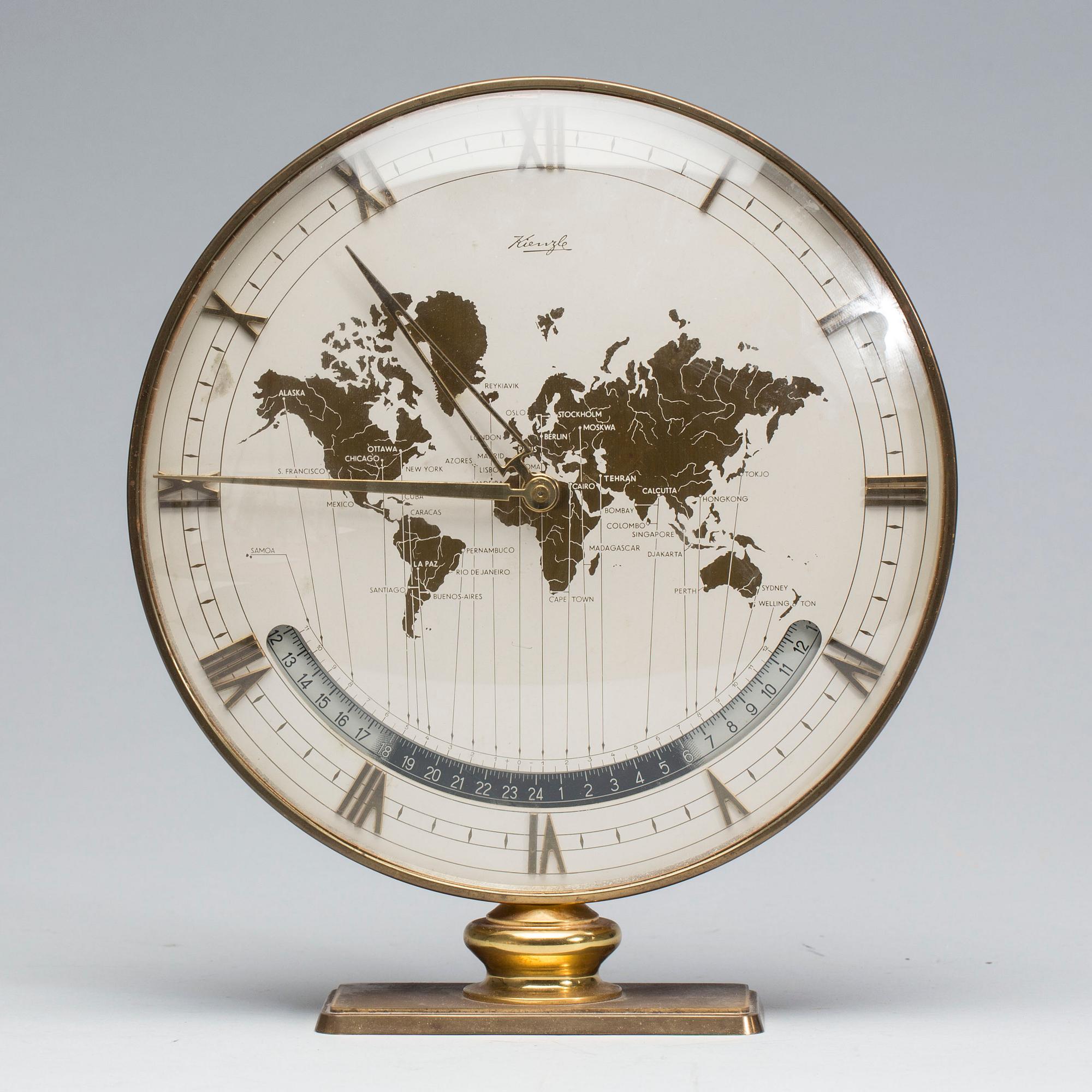 BORDSUR, sk världsur, Kienzle, Tyskland.