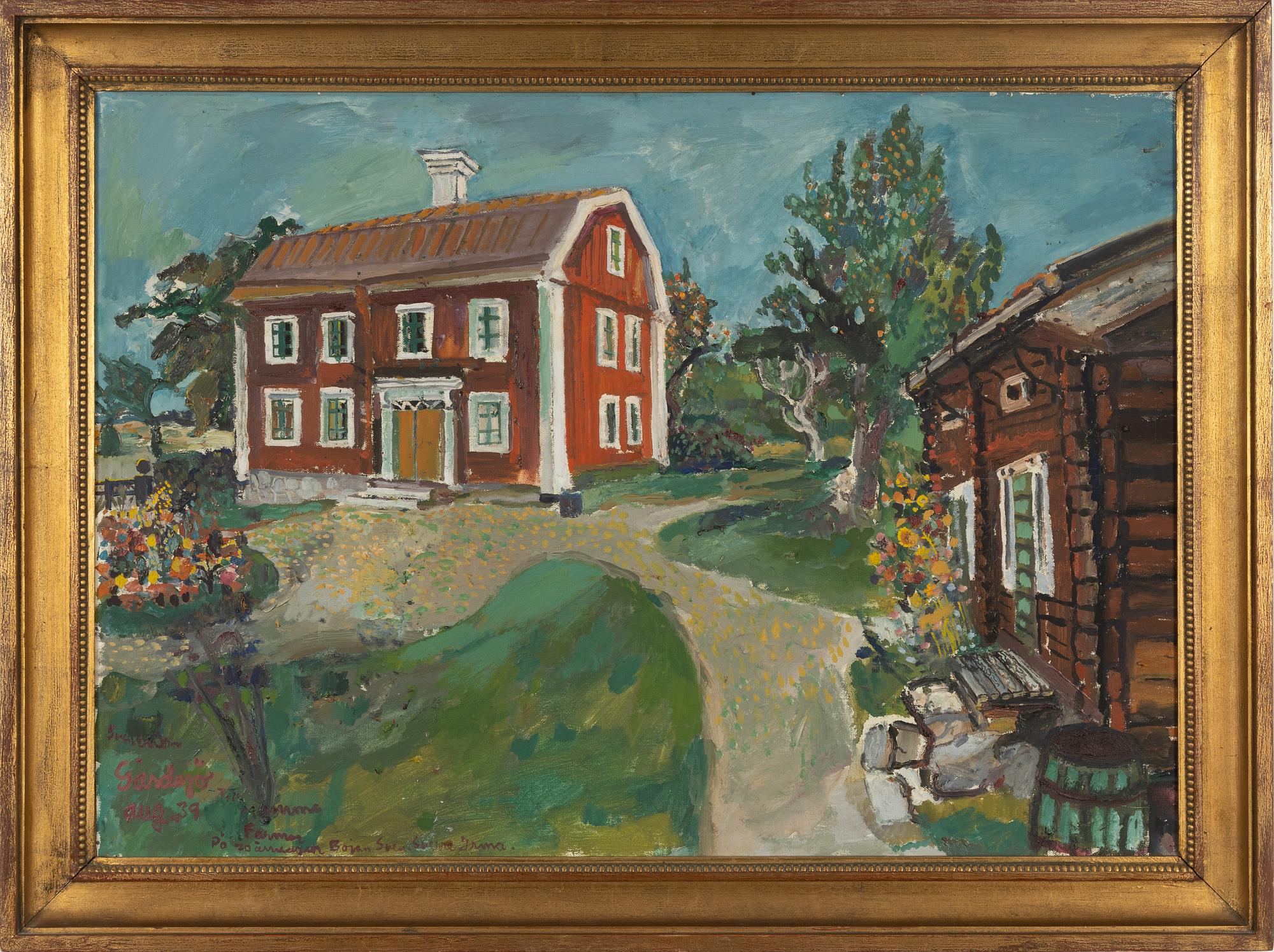 Sven X:et Erixson, oil on canvas, signed with dedication.