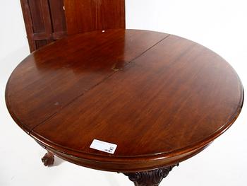 MATSALGRUPP, 9 delar. Chippendalestil.